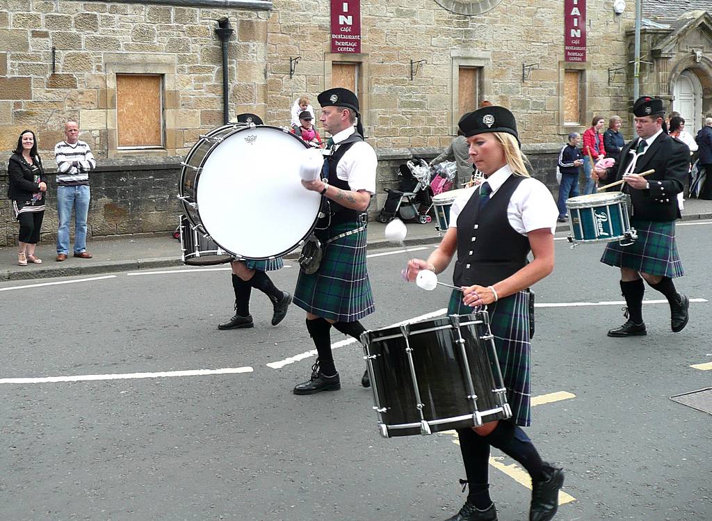 The first Lanark and District Pipe Band