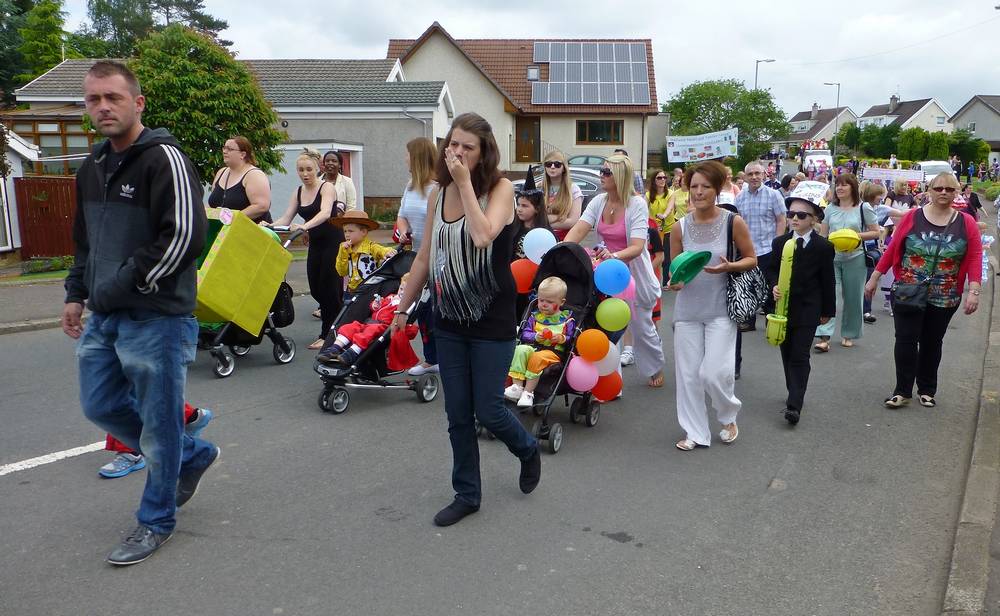 The procession in Heathfield Drive