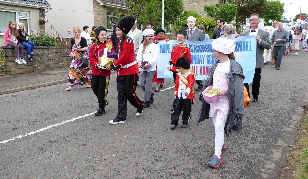 Hope Church Sunday School celebrating the Queen's 90th Birthday