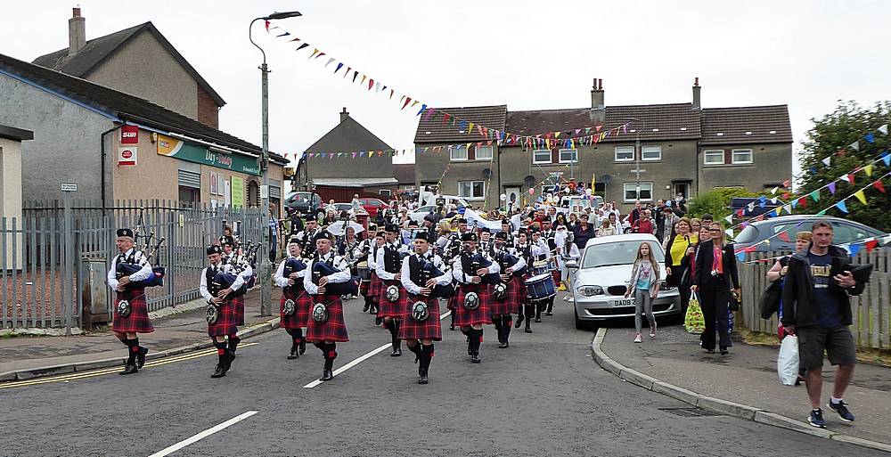 The procession in Thornton Drive