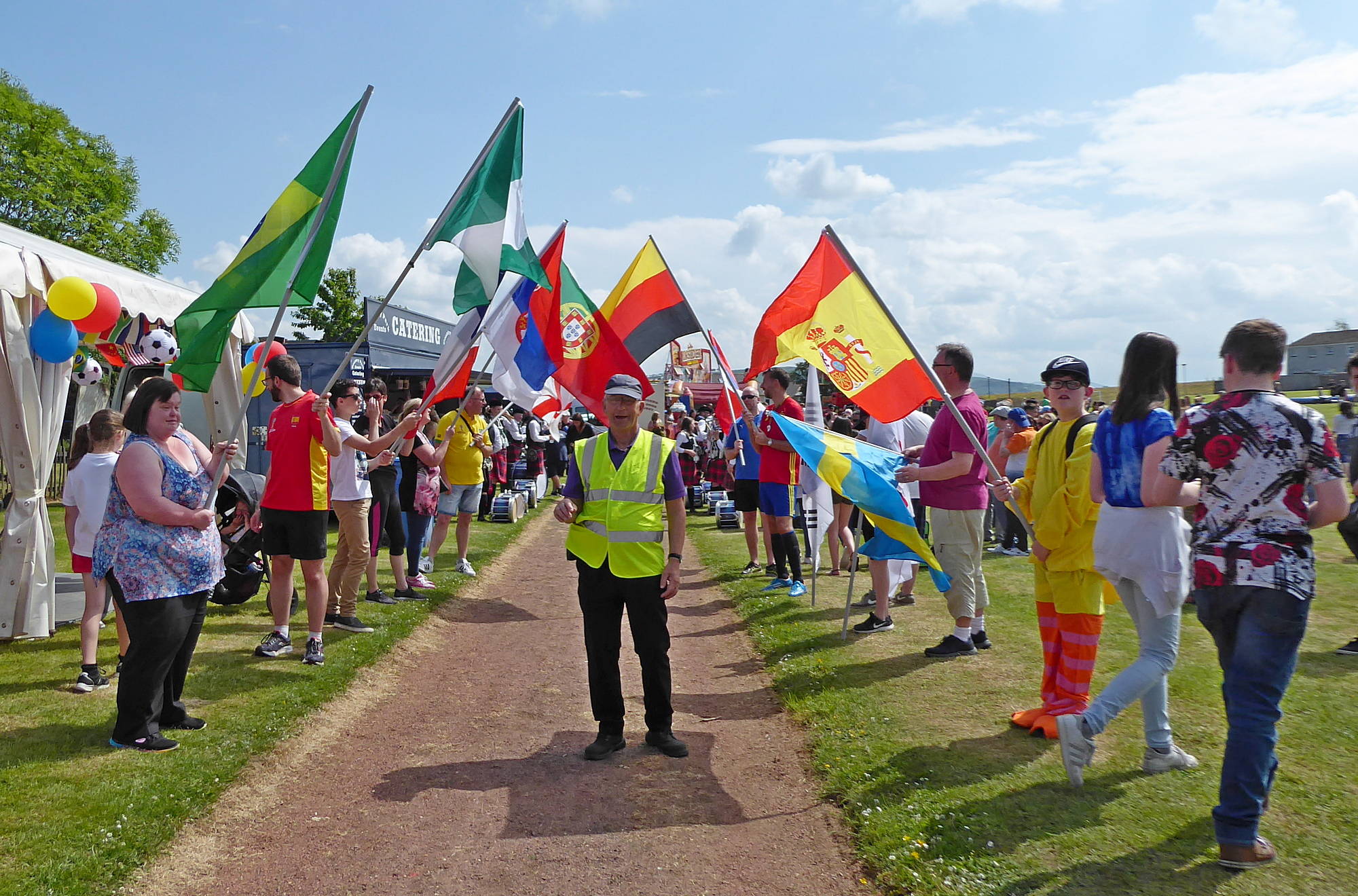 Arch of flags