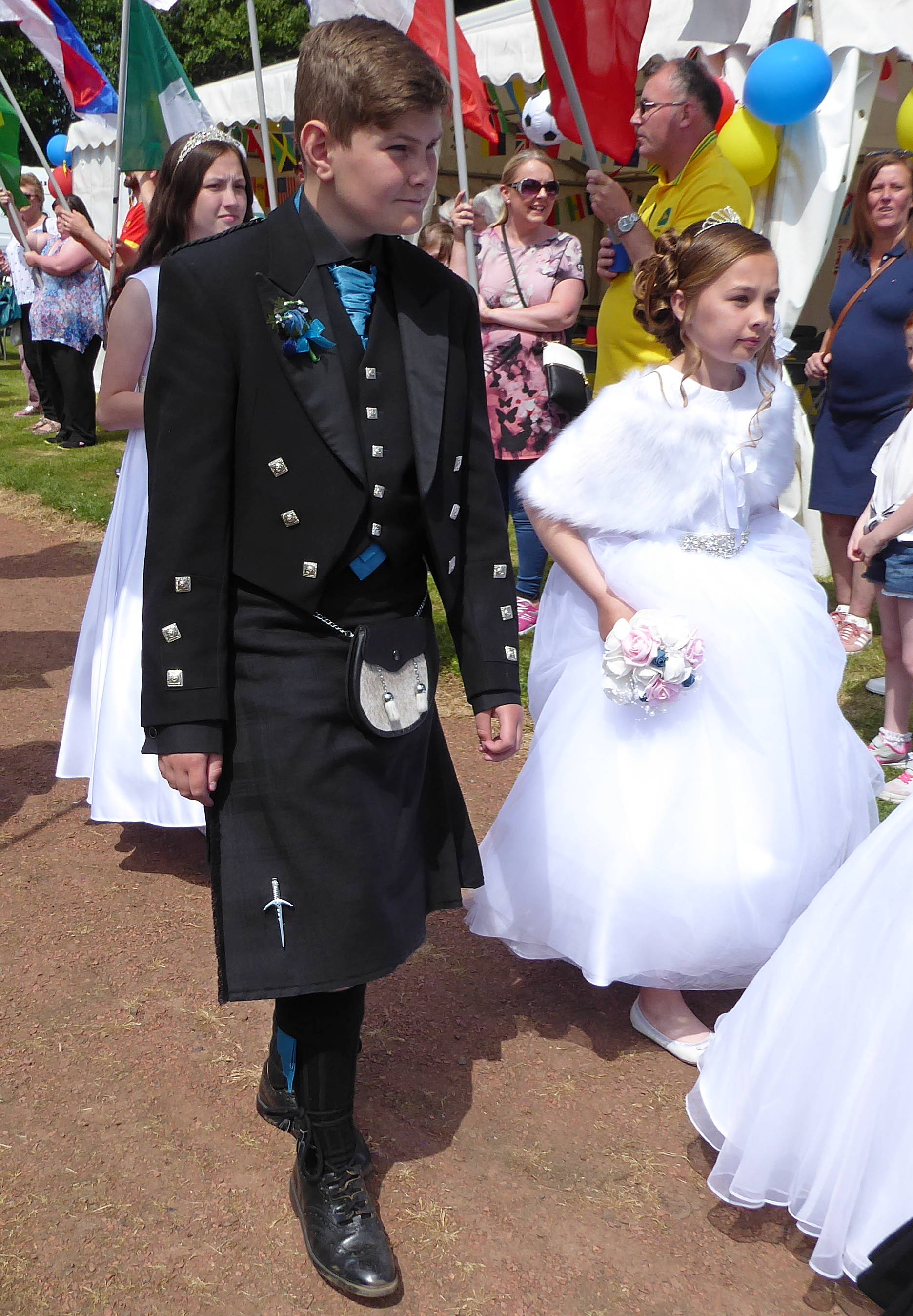 The Gala Queen and her Court en route to the Coronation 