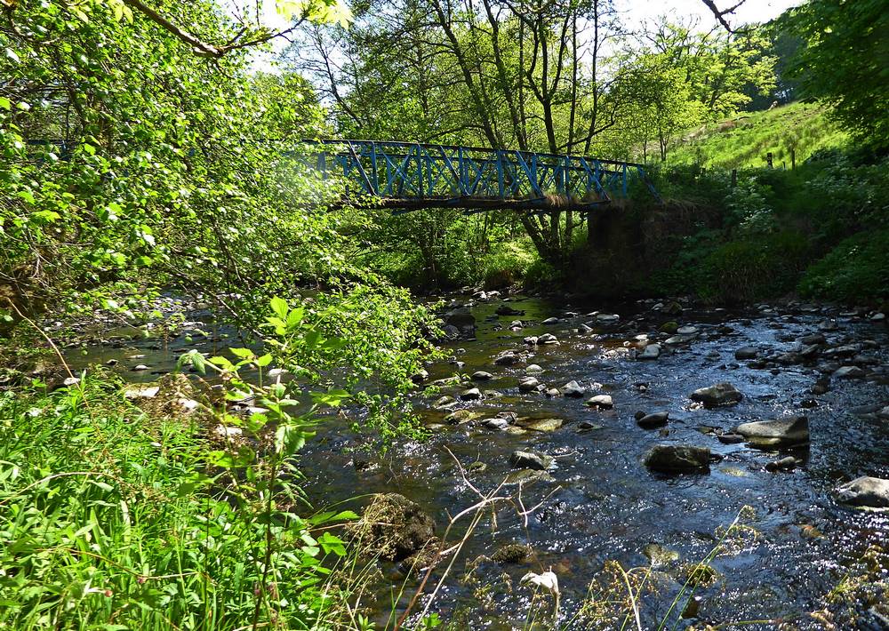 Monkstable - blue bridge over River Nethan