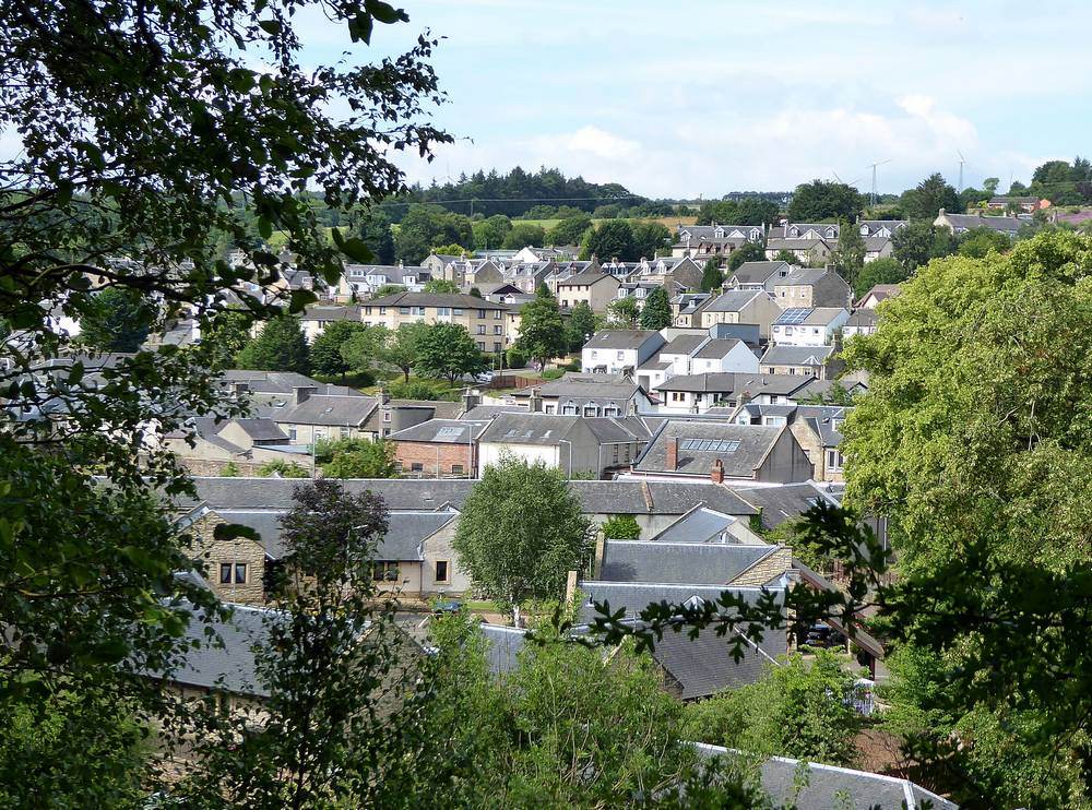 View of Lesmahagow from the former railway line