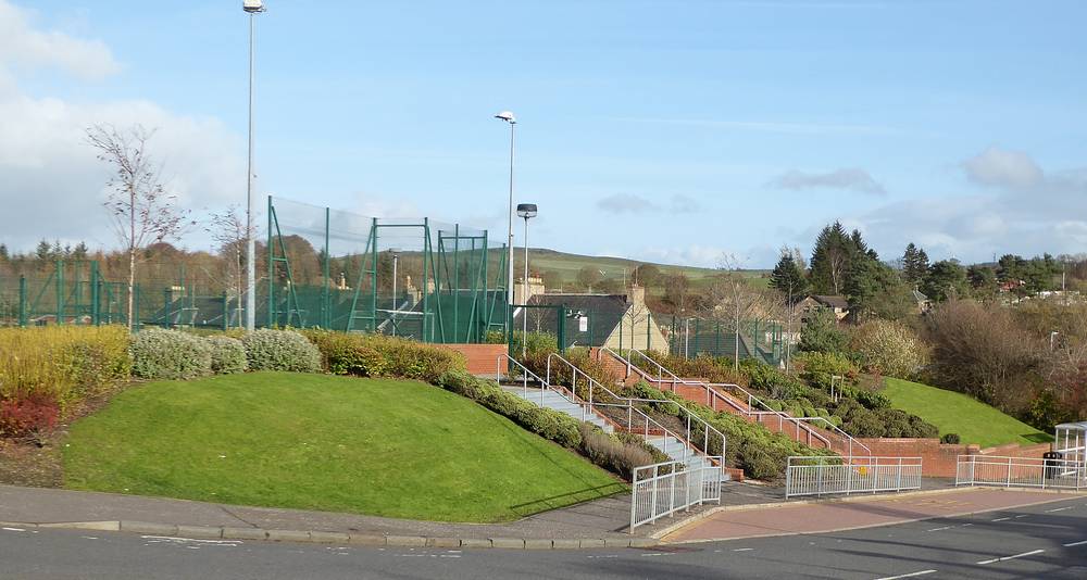 School Road, the embankment below the School Playing Field.