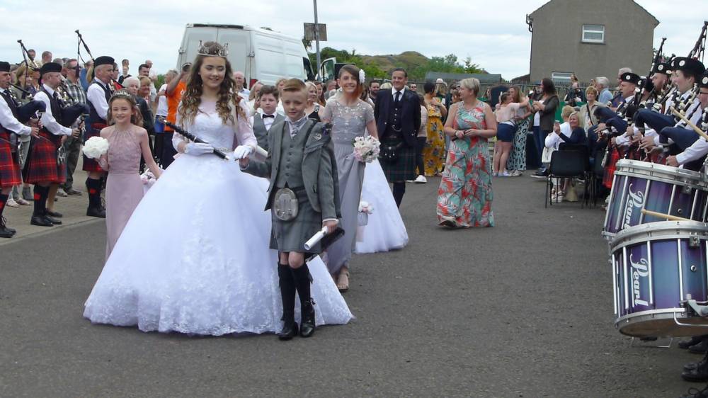 Procession from the crowning podium