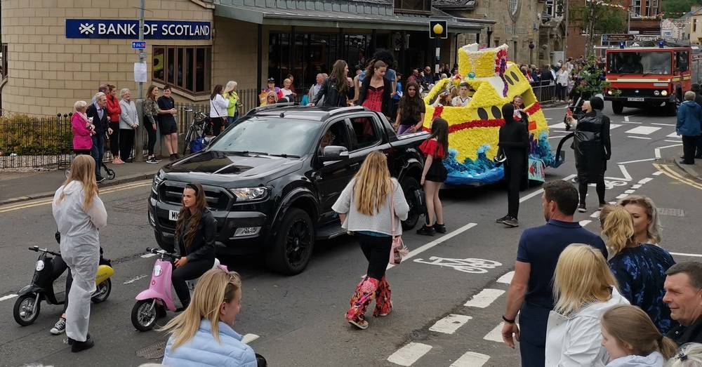 A decorated float