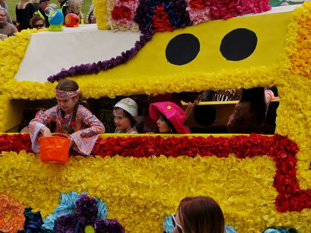 A decorated float
