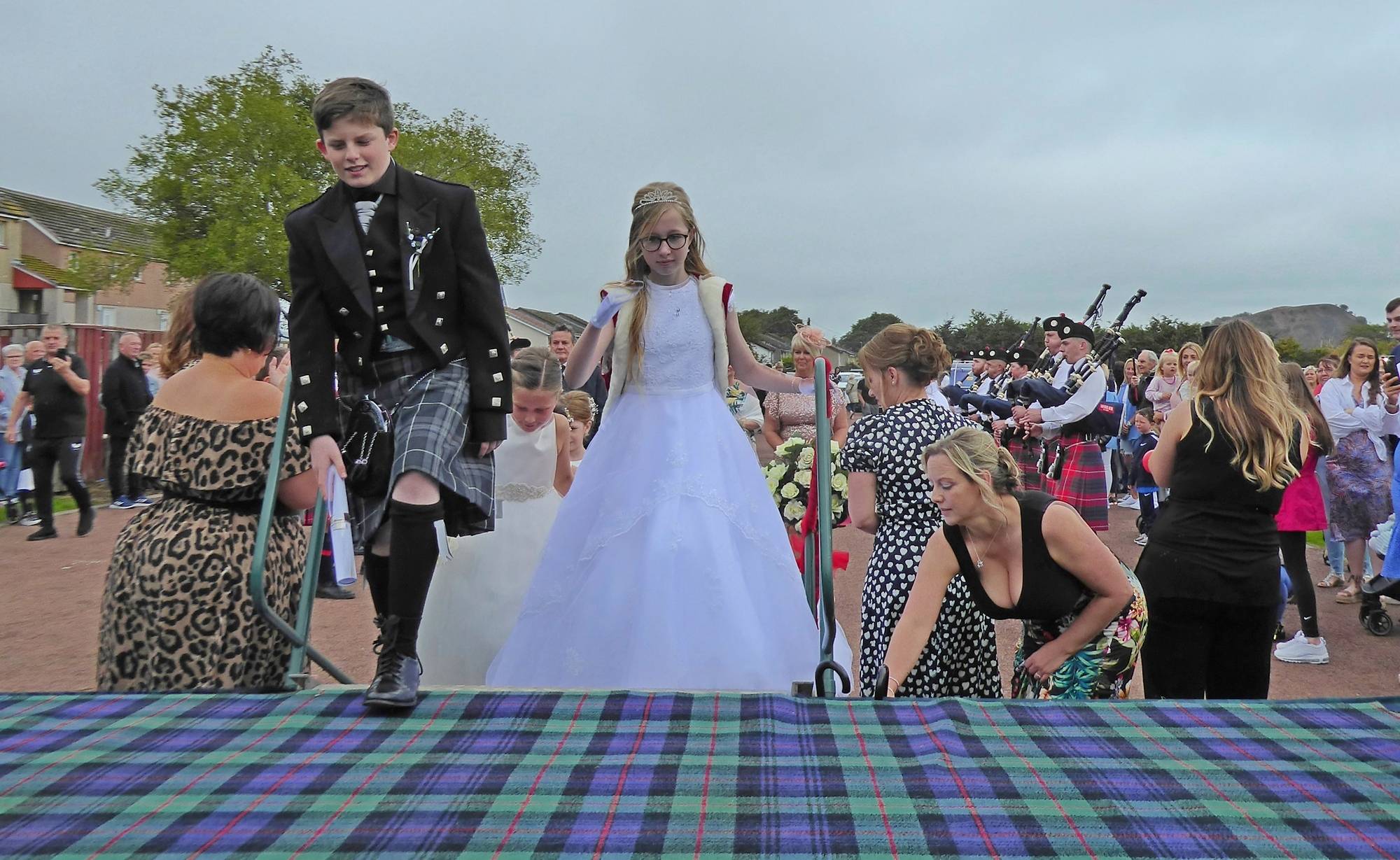 Procession to the crowning podium