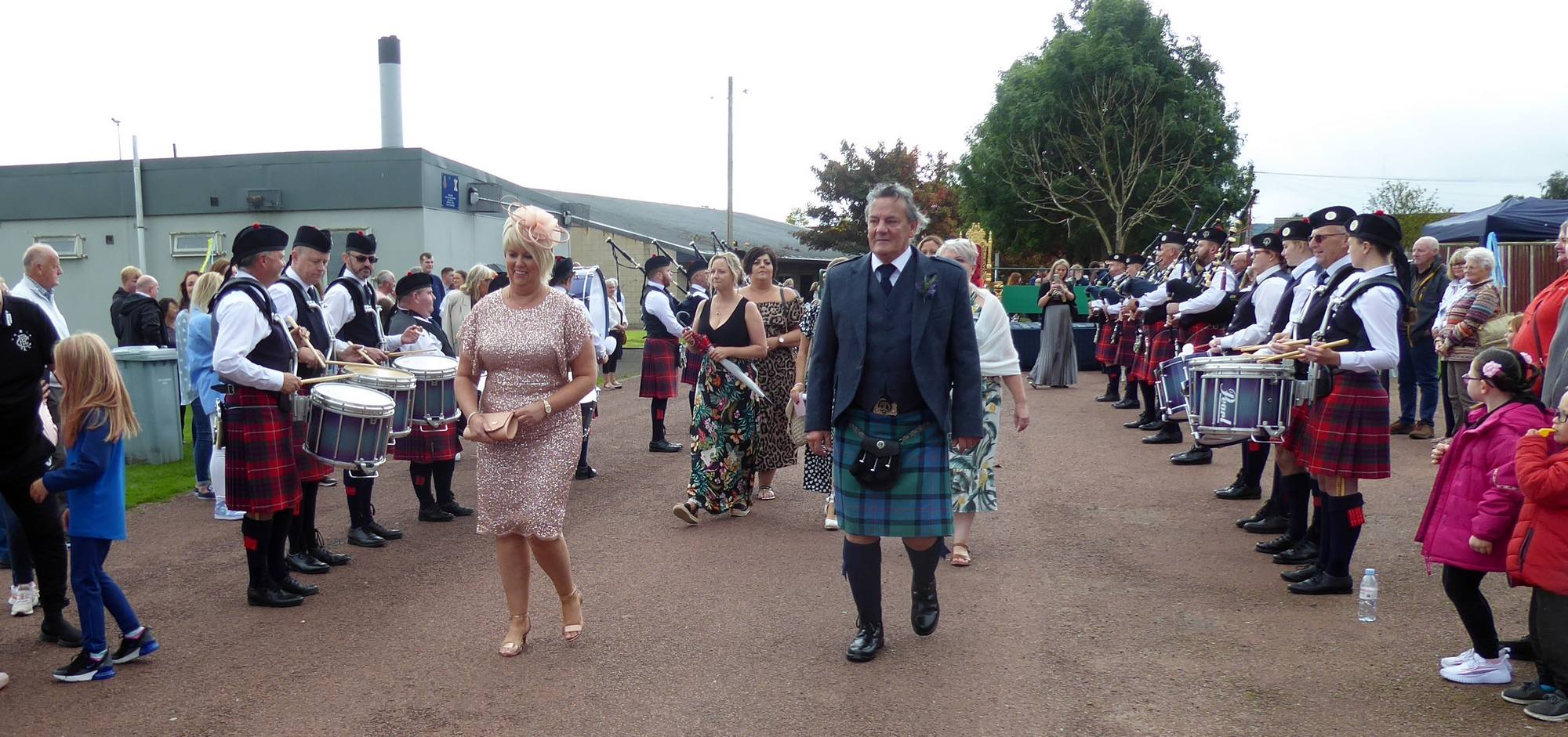 Anne Burnside, the Crowning Lady, with Tom Williams of the Coalburn Miners Welfare