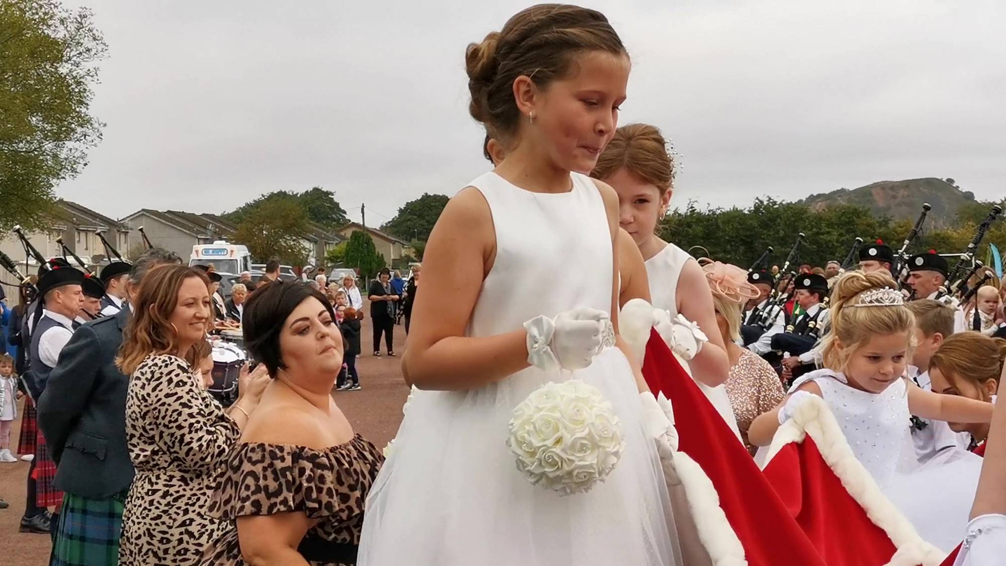 Procession to the crowning podium