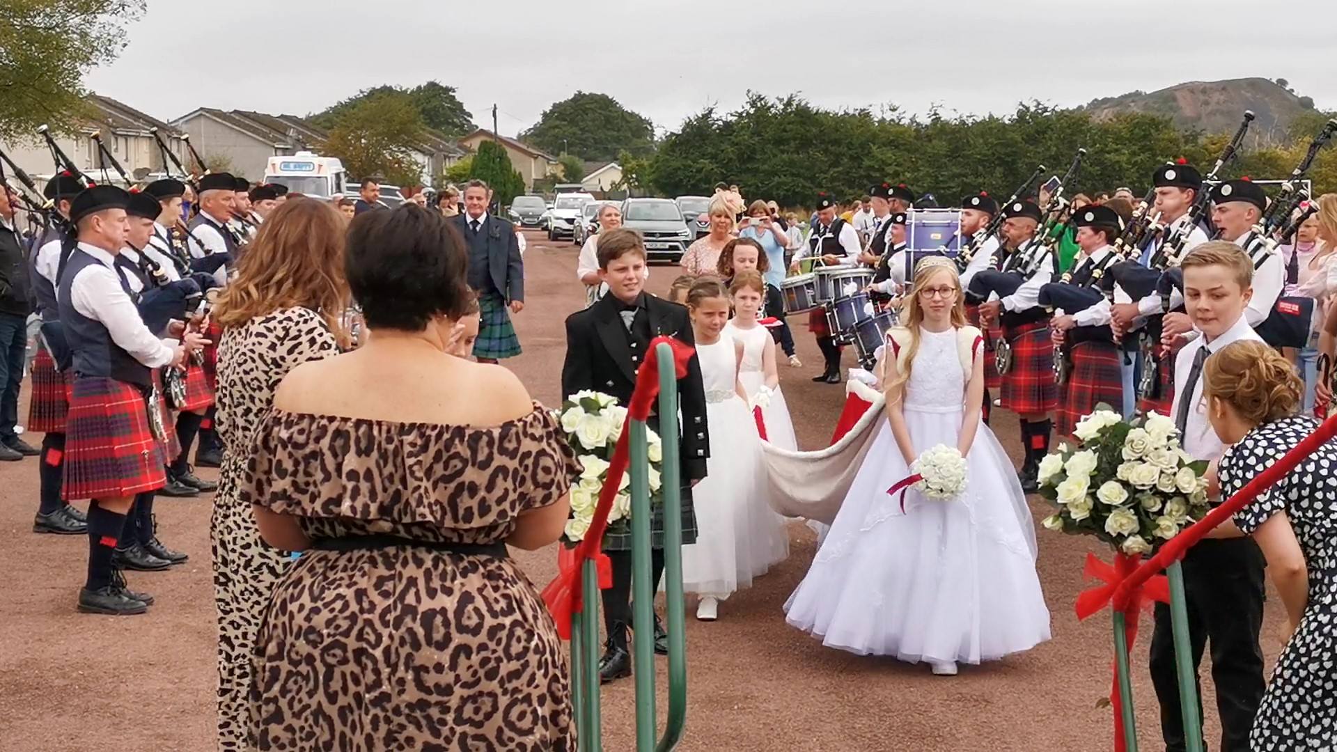 Procession to the crowning podium