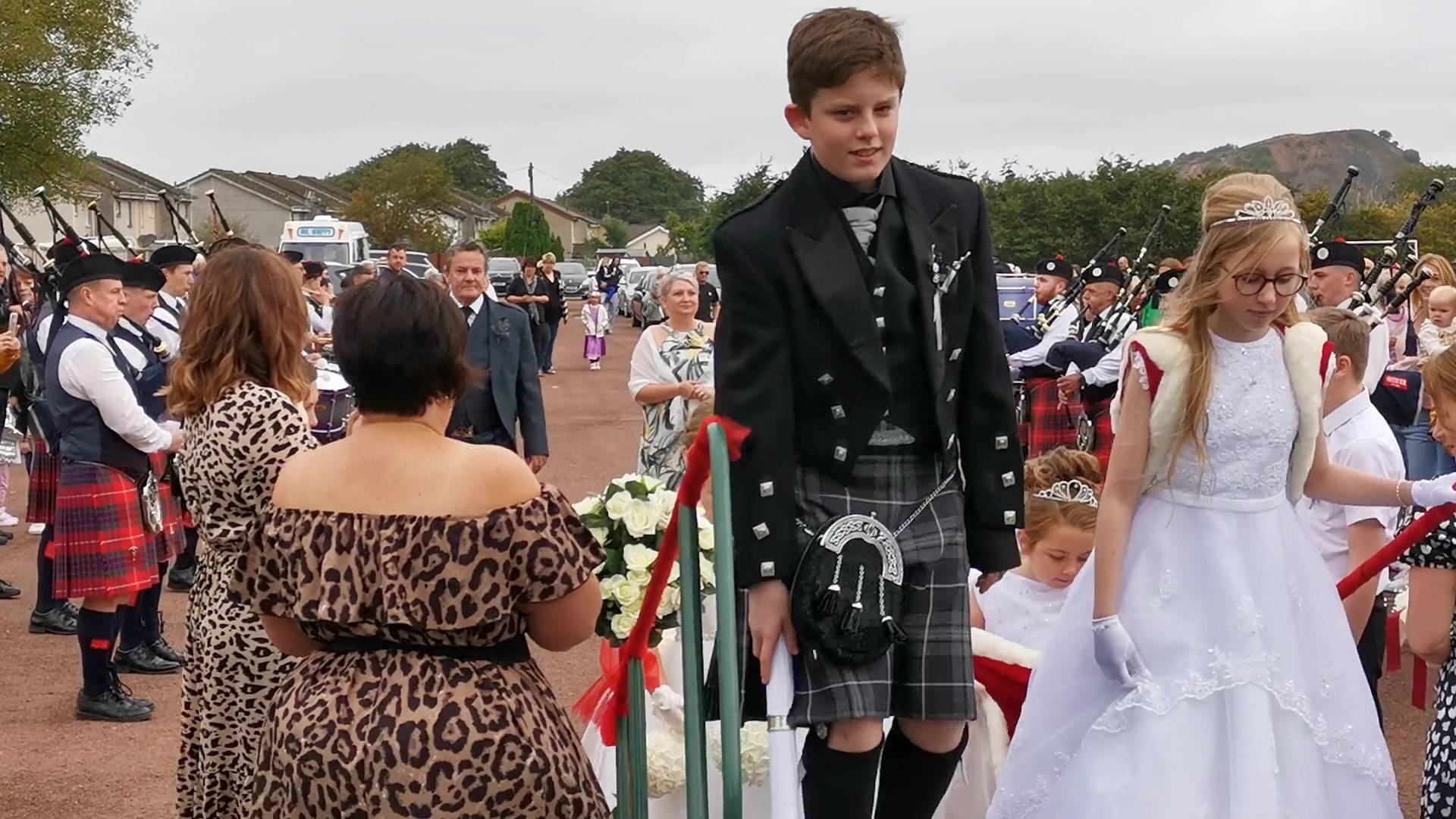 Procession to the crowning podium