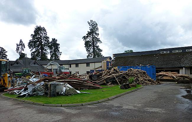 After demolition of Auchlochan House