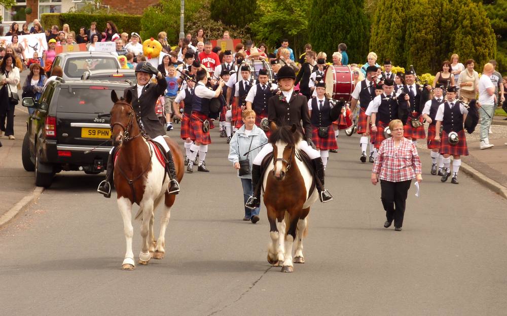 The procession in Heathfield Drive