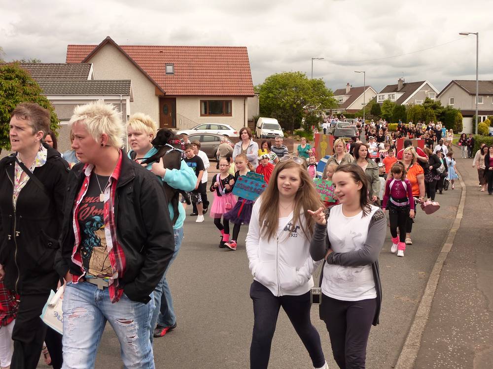 Another view of the procession in Heathfield Drive