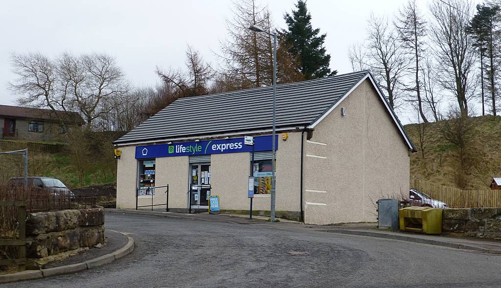 Convenience Store at Coalburn Brig. March 2014.