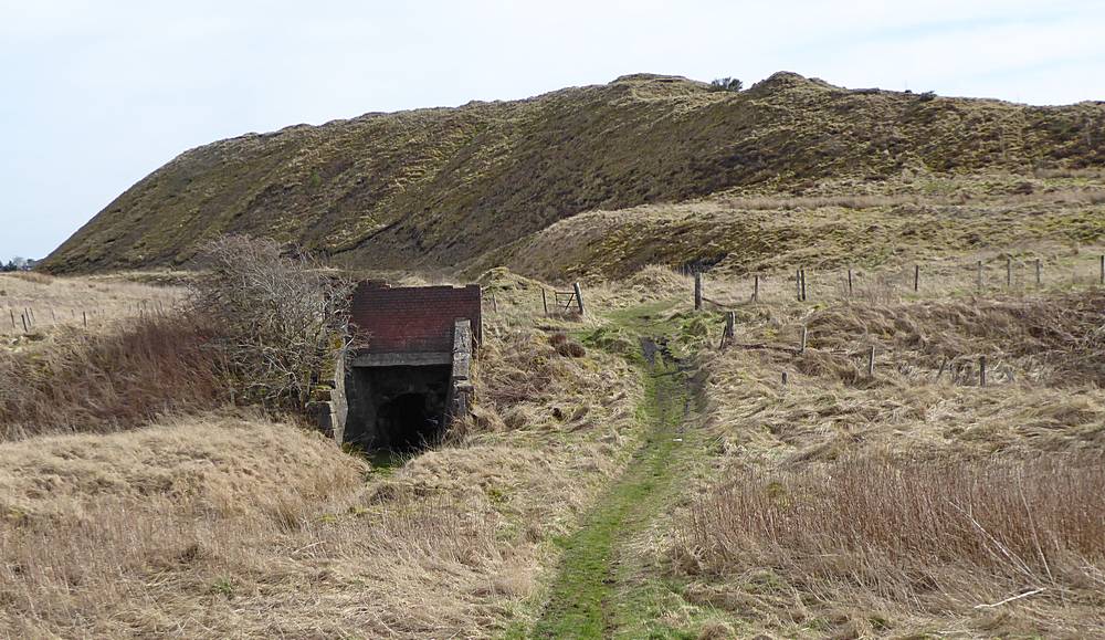 Culvert bridge on former railway line near Bellfield Bing. 24th March.