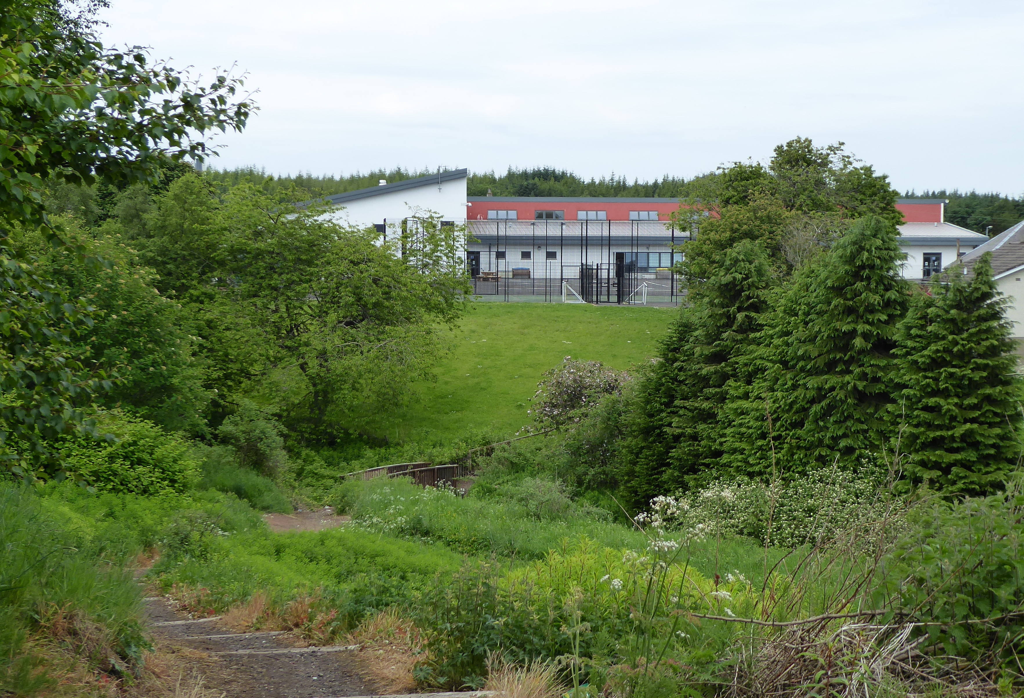 View of school from path. 8th June 2018