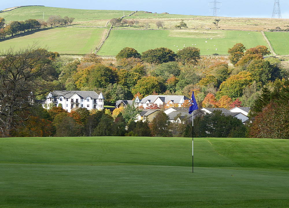 Auchlochan photographed from the 18th hole at Hollandbush Golf Club. Date: 4th Oct 2018
