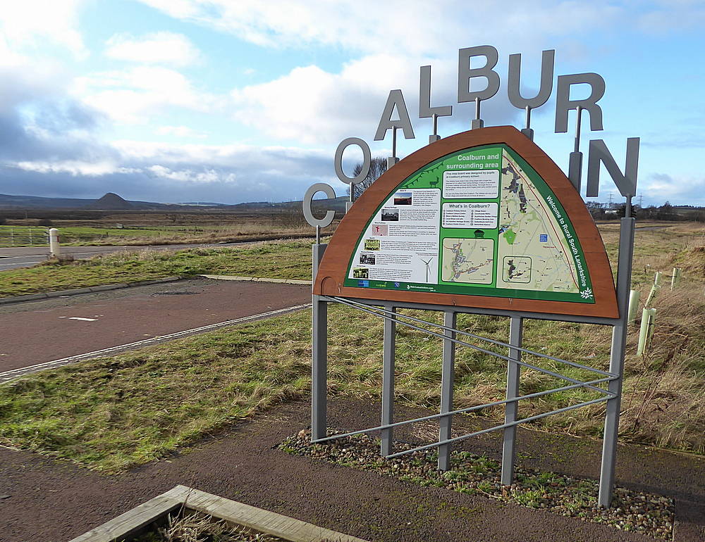 information sign next to the B7078. Date: 10th February 2019