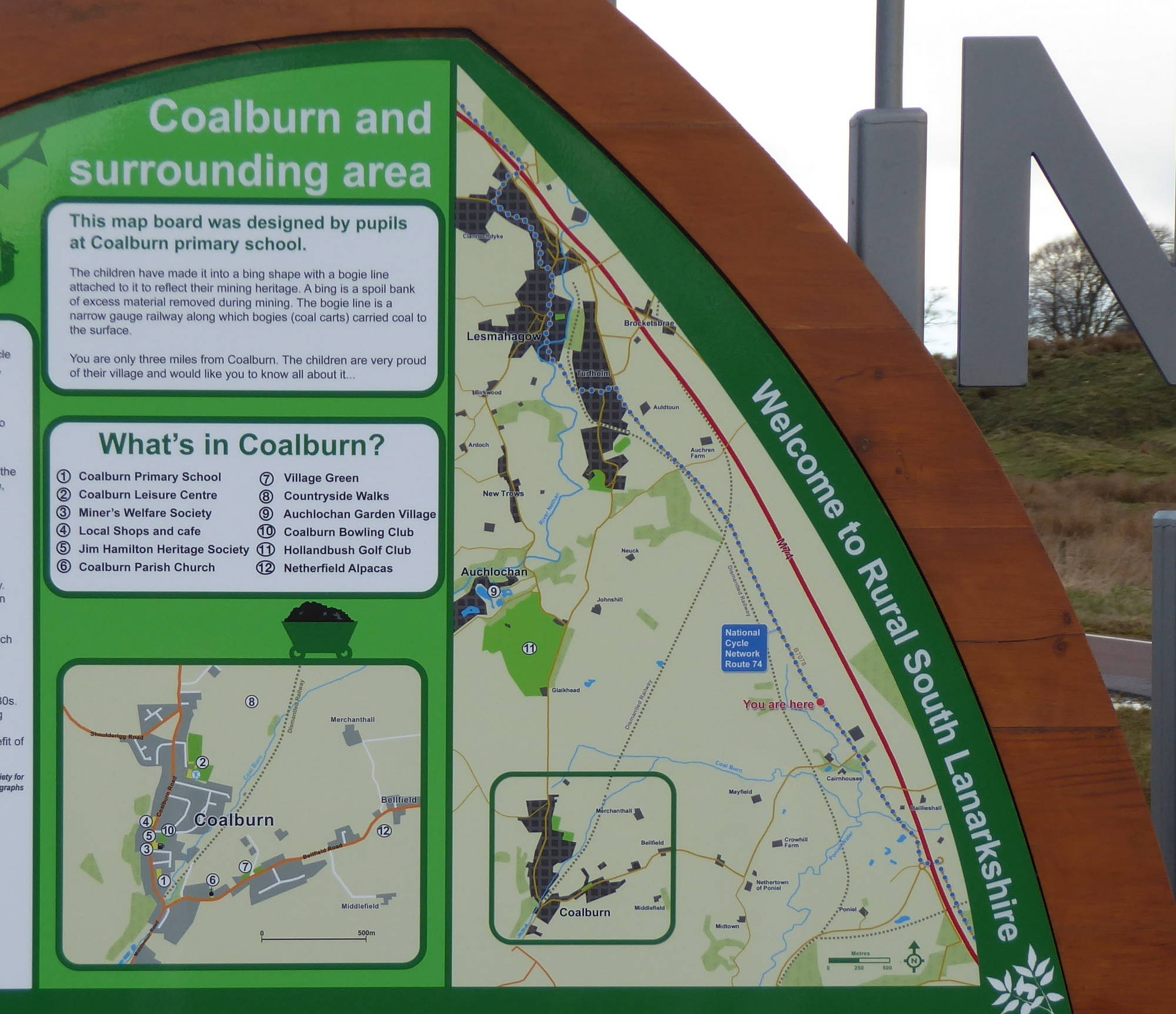 Coalburn Information sign. 17th March 2019