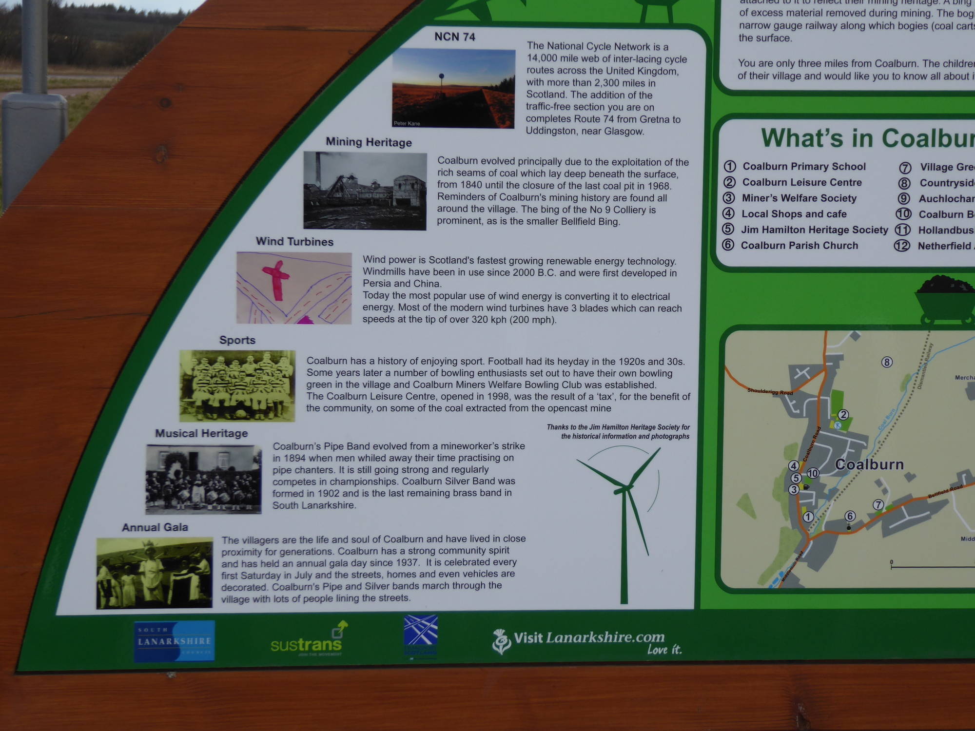 Coalburn Information sign. 17th March 2019