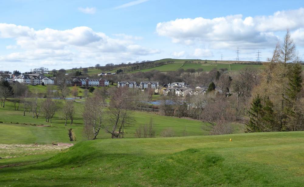 View of Auchlochan from New Trows Road over Hollandbush Golf Course