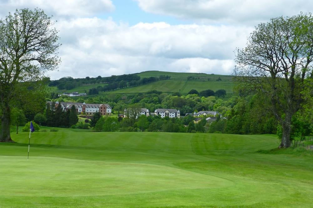 View across Hollandbush Golf Course to Auchlochan