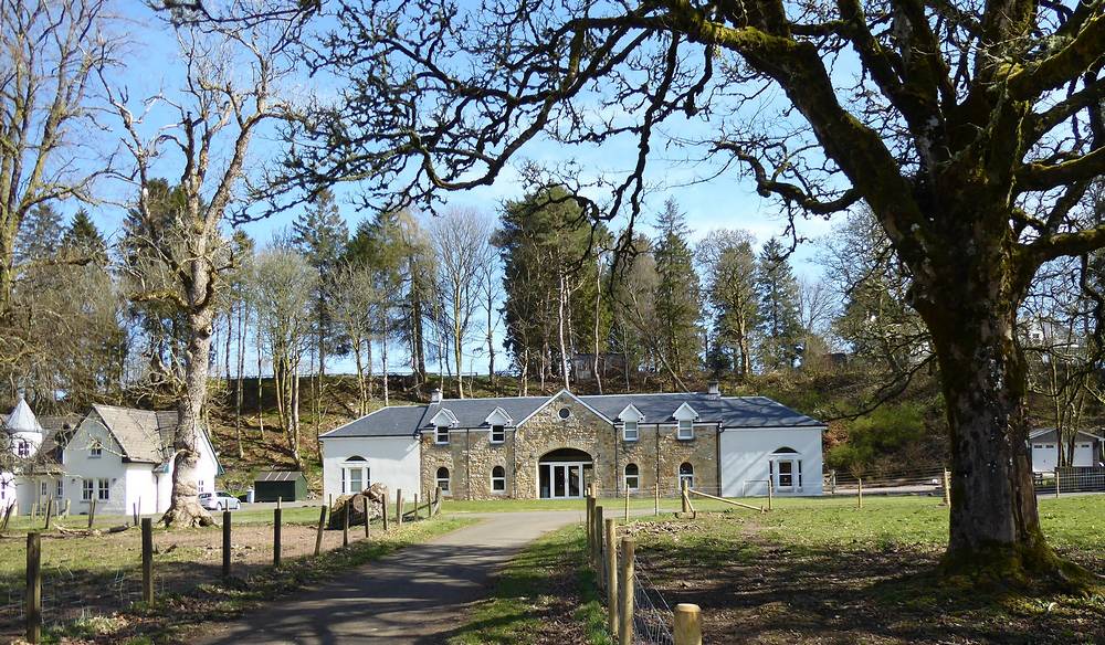 Stockbriggs Steading. Formerly, stables with a courtyard, now a private dwelling