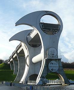 The Falkirk Wheel on the Forth and Clyde Canal