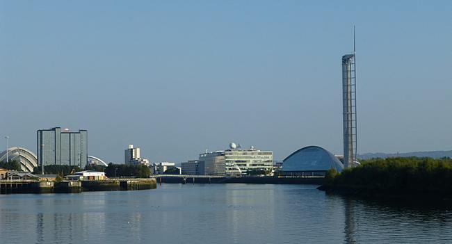 View up river from Riverside Museum