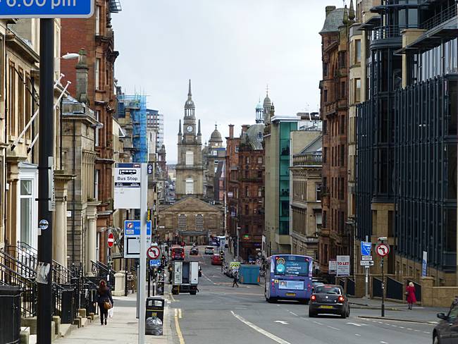 View down West George Street