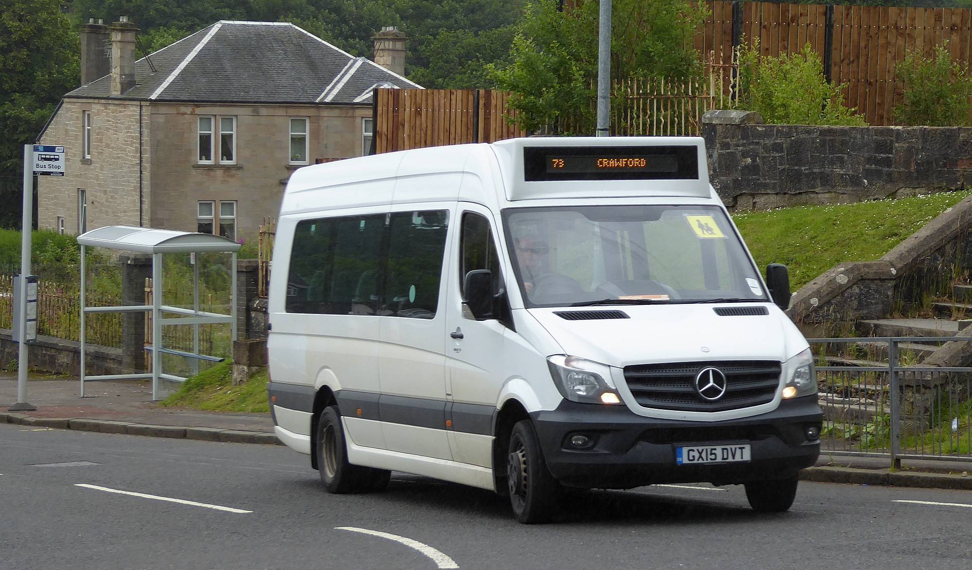 73 Crawford bus in School Road