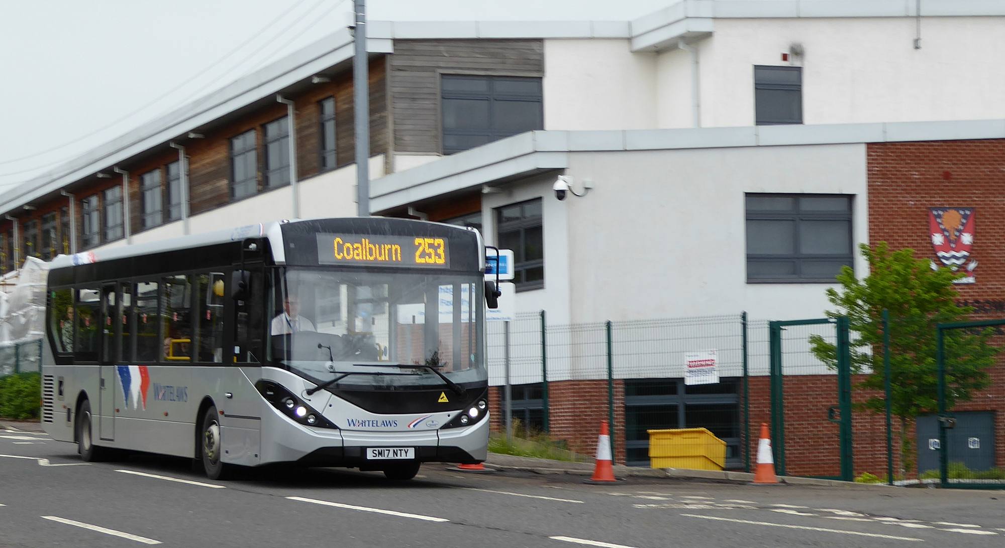 253 Coalburn bus passing the High School