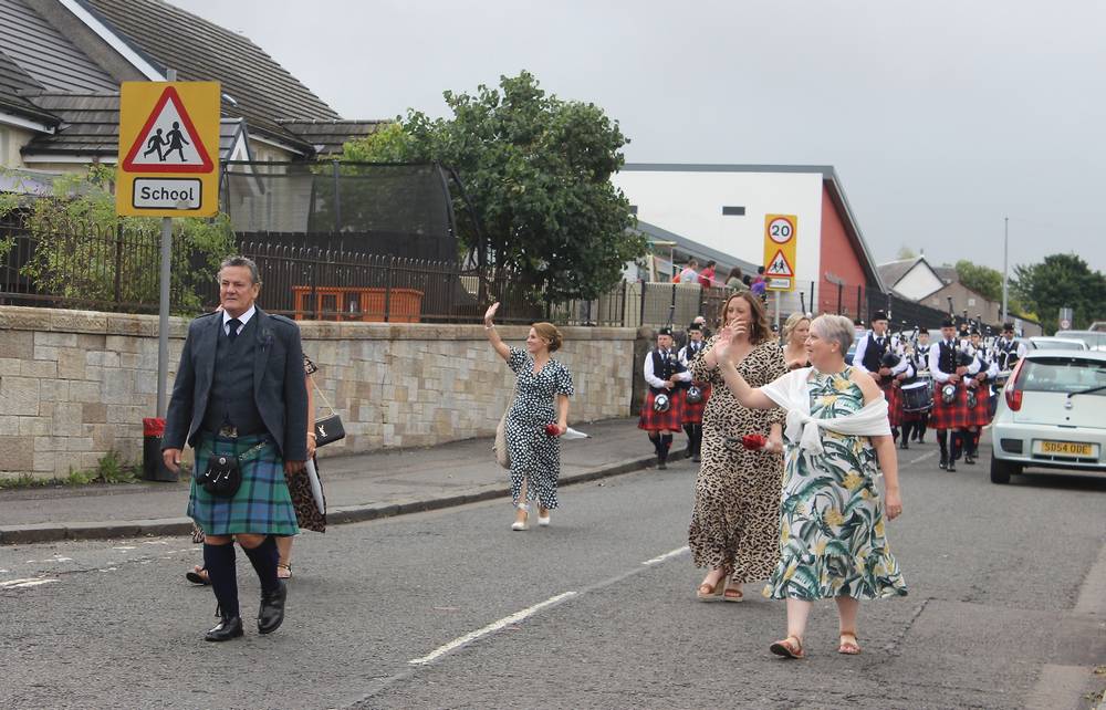 The procession in Coalburn Road