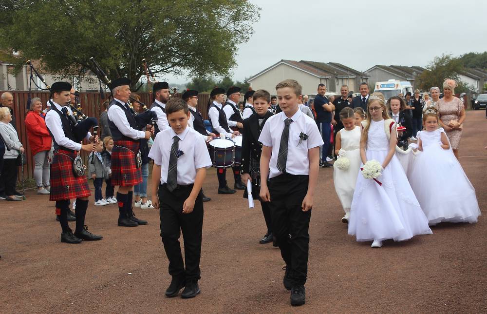 Procession to the podium