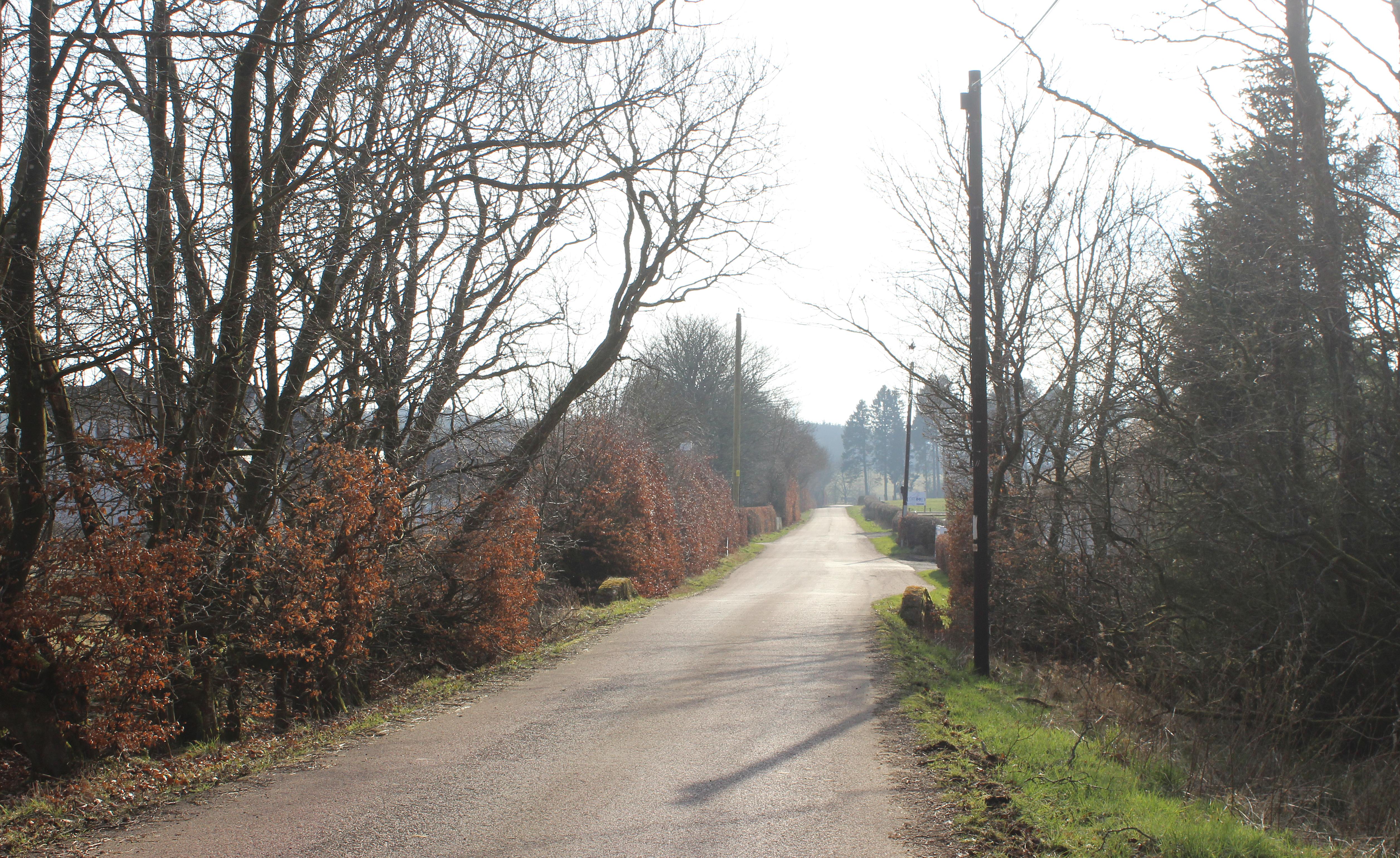 Cumberhead Road, approaching Turlood