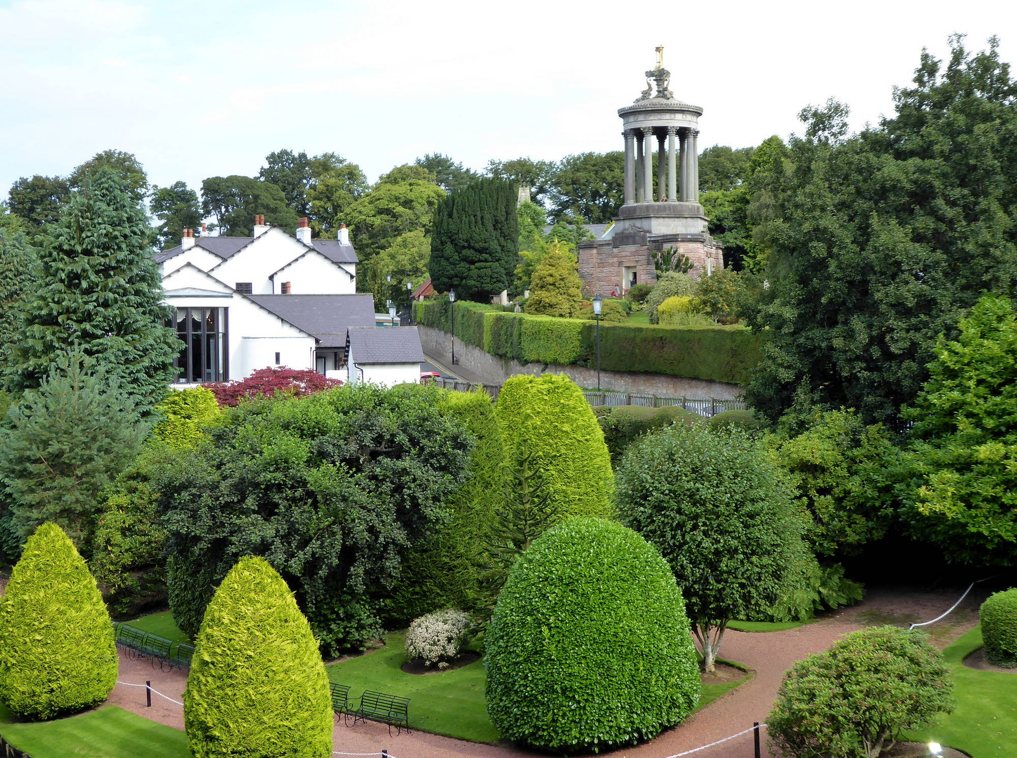 Back of Brig O' Doon House Hotel and Burns Monument