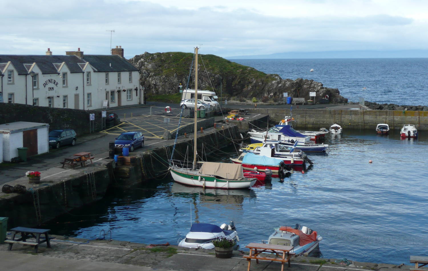 Dunure Harbour and Dunure Inn