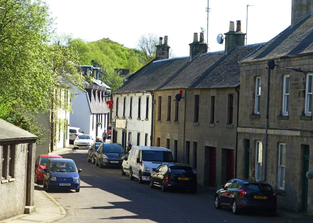 Douglas - Main Street looking back from junction with Pathhead