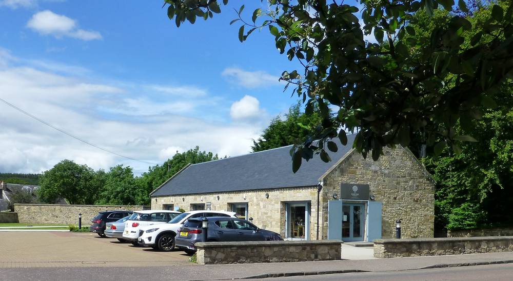 Scrib Tree - Coffee House on A70 trunk road through village.