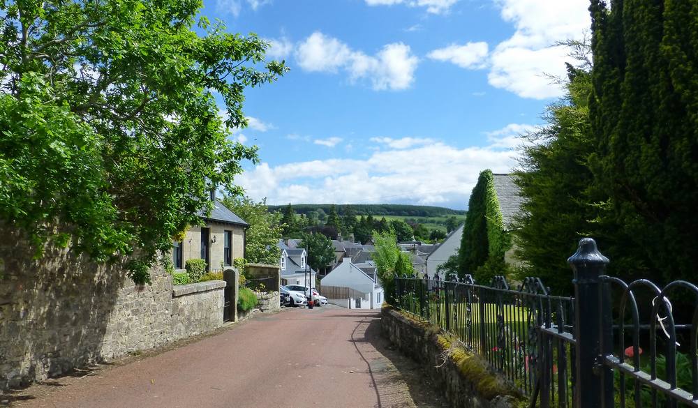 Douglas - view down the road 'Blue Tower'