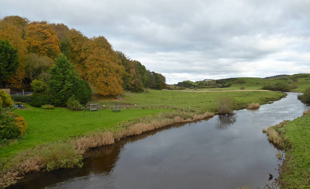 Douglas Water downstream from the bridge.