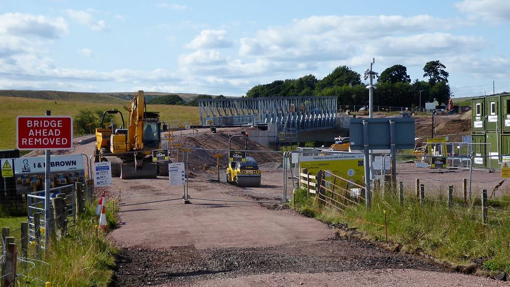 Ponfeigh Bridge in 2021 with bridge span now installed.