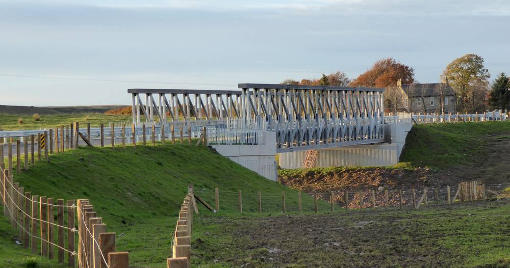 new Ponfeigh Bridge opened in September 2021.