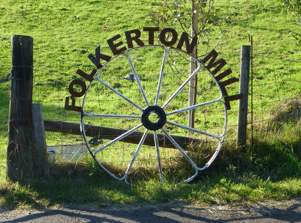 Sign at entrance gate.