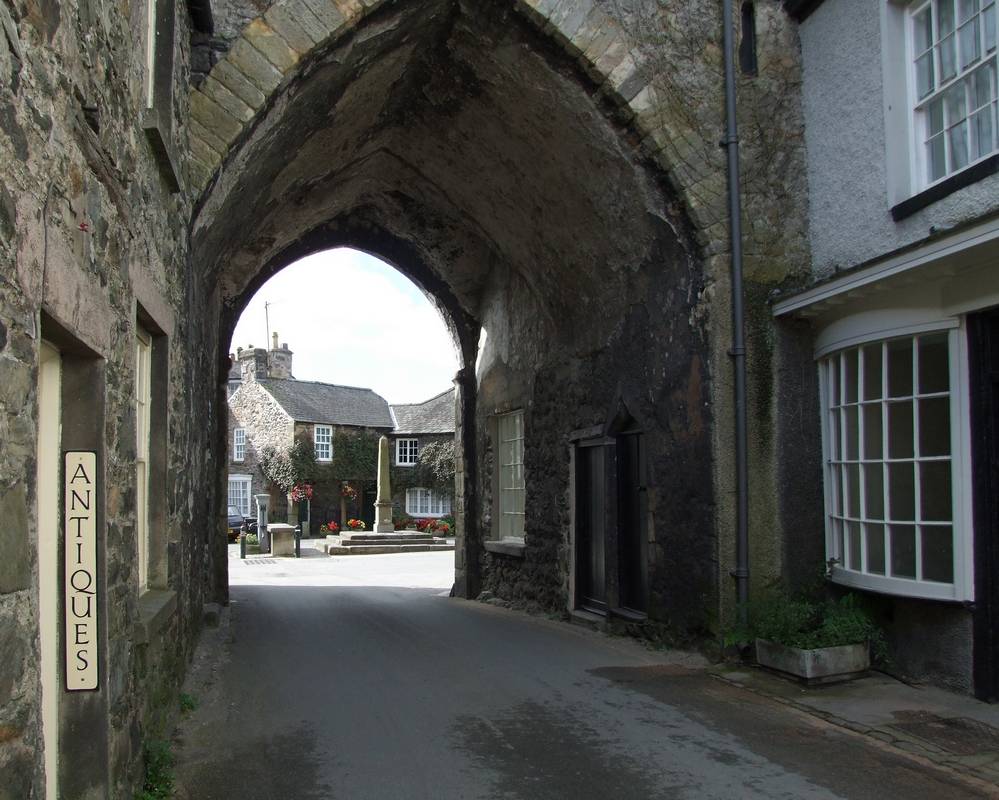 View from Cavendish Street through the Arch to The Square, Cartmel