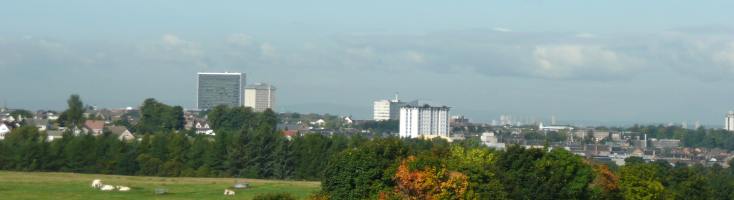 Hamilton, South Lanarkshire from Chatelherault Country Park