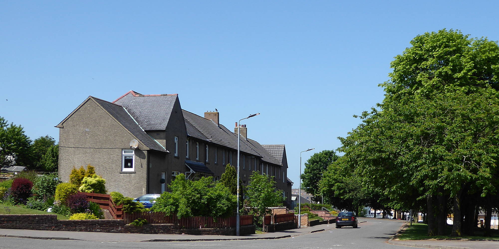 Burns Road across Scott Street intersection